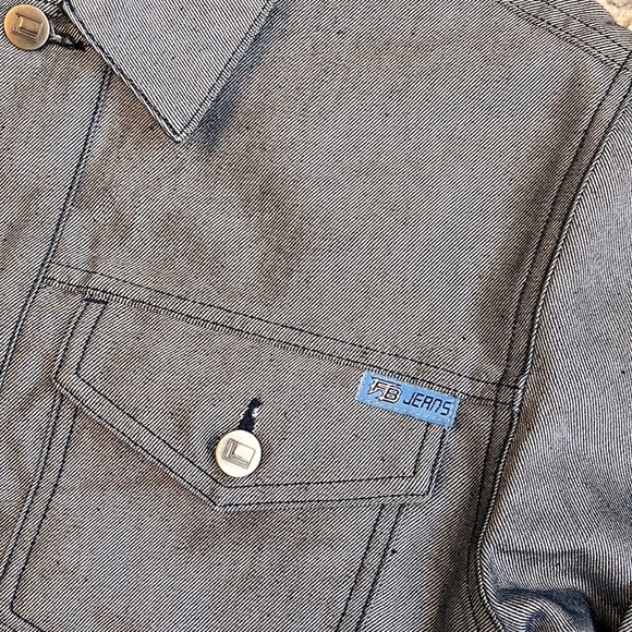 FUBU Jean's Company Cotton-Blend Silver-tone Denim Jacket, M - Picture 3 of 10